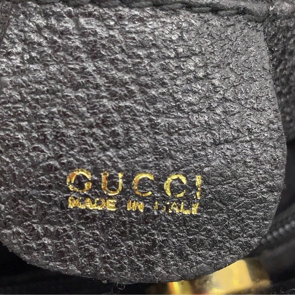 Authentic Vintage Gucci Bamboo Black Leather HandBag “Diana bag” inside peeling - Picture 17 of 17